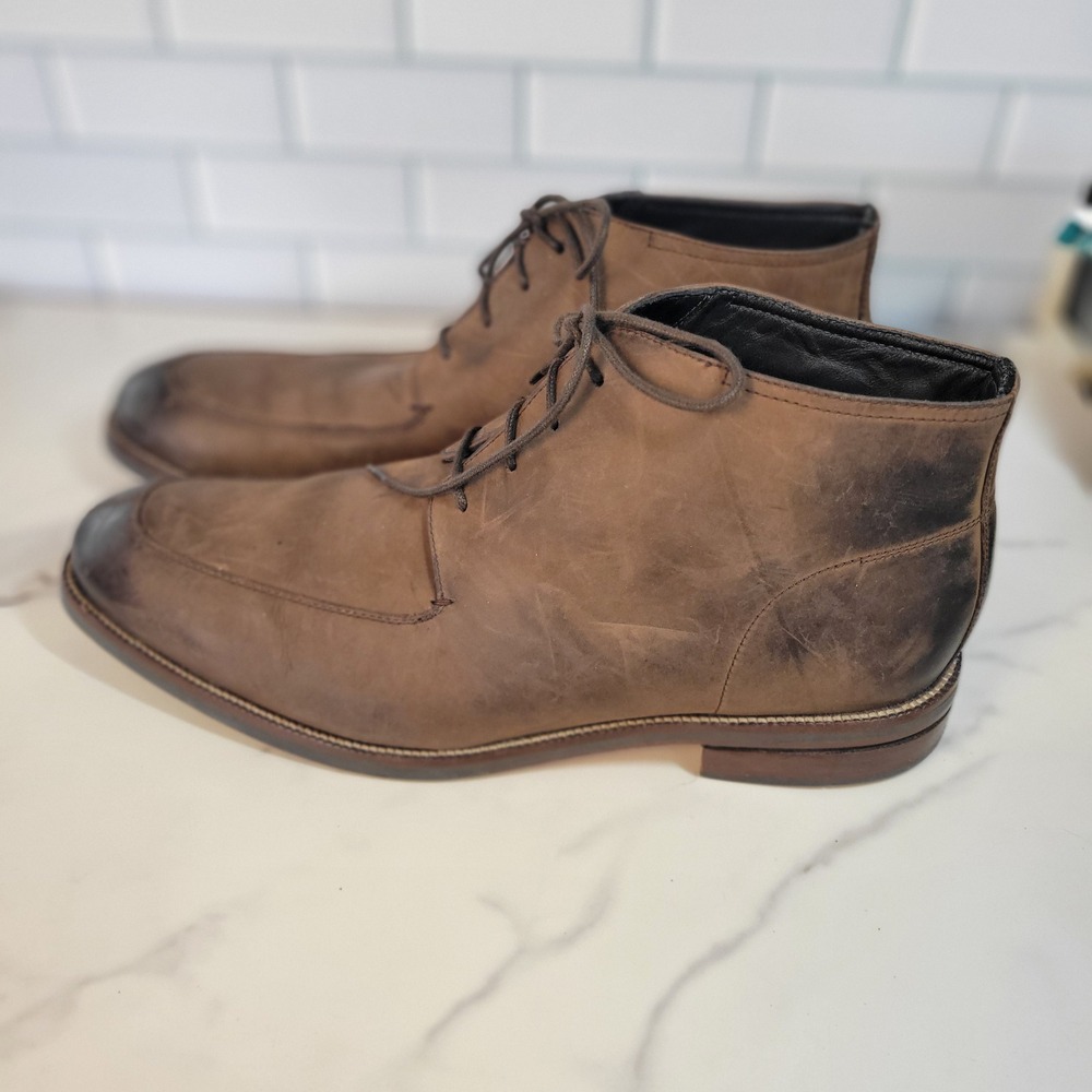 Cole Haan Kennedy Grand Waterproof Brown Leather Chukka Boots Mens 11.5 M C28633